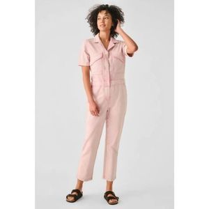 Faherty Stretch Terry Blythe Light Pink 100% Organic Cotton Women’s Jumpsuit S
